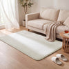Tapis de salon poils ras doux antiderapant 120x160cm uni crème - VOUNOT FR
