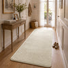 Tapis de salon poils ras doux antiderapant 80x200cm uni beige - VOUNOT FR