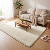 Tapis de salon poils ras doux antiderapant 140x200cm uni beige - VOUNOT FR