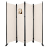 Paravent interieur separateur 4 panneaux autoportant pliable 228 x 30 x 164 cm Beige - VOUNOT FR
