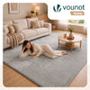 Tapis de salon poils ras doux antiderapant 200x300cm uni gris - VOUNOT FR