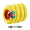 Lot de 4 Roue increvable 4.80/4.00-8 en PU pour brouette diable alesage 20mm 392x92 mm Jaune - VOUNOT FR
