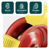 Lot de 4 Roue increvable 4.80/4.00-8 en PU pour brouette diable alesage 20mm 392x92 mm Jaune - VOUNOT FR