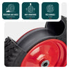 Lot de 4 Roue gonflable robuste 4.80/4.00-8 pour chariot brouette alesage 20mm 400x85mm Rouge - VOUNOT FR