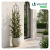 Lot de 4 Tuteur de jardin obelisque 194 cm en metal Noir - VOUNOT FR