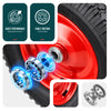 Lot de 4 Roue gonflable robuste 4.80/4.00-8 pour chariot brouette alesage 20mm 400x85mm Rouge - VOUNOT FR