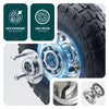 Lot de 4 Roue gonflable robuste 3.50-4 pour chariot brouette alesage 16mm 260x85mm metal - VOUNOT FR