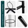 Lot de 4 Tuteur de jardin obelisque 194 cm en metal Noir - VOUNOT FR