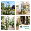 Lot de 4 Tuteur de jardin obelisque 194 cm en metal Noir - VOUNOT FR