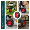 Lot de 4 Roue gonflable robuste 4.80/4.00-8 pour chariot brouette alesage 20mm 400x85mm Rouge - VOUNOT FR