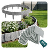 Bordure de jardin plastique PP imitation pierre 5m gris clair