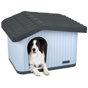 Maison pour chat chien plastique interieur exterieur 75x63x51cm Blanc