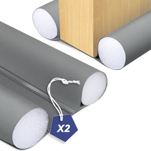 Lot de 2 Boudins de Porte Isolants coupe froid Découpables 96cm Gris