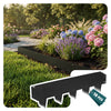 Lot de 10 Bordures de jardin acier galvanise avec pointes ancrages 106x18cm noir - VOUNOT FR
