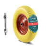 Roue increvable 4.80/4.00-8 en PU pour brouette diable alesage 20mm 392x92 mm Jaune - VOUNOT FR