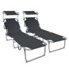 Transat pare soleil Lot de 2 pcs Noir - VOUNOT FR