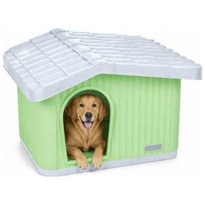 Maison pour chat chien plastique interieur exterieur 75x63x51cm Vert - VOUNOT FR