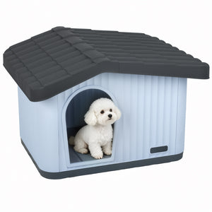 Maison pour chat chien plastique interieur exterieur 75x63x51cm Blanc