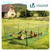 Kit cloture filet a poules PE avec piquets 12m