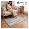 Tapis de salon poils ras doux antiderapant 80x150cm uni gris - VOUNOT FR