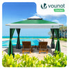 Tonnelle de jardin exterieure pliable avec moustiquaire 3.6x3.6m vert