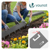 Lot de 10 Bordures de jardin acier galvanise avec pointes ancrages 106x18cm gris - VOUNOT FR