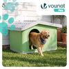 Maison pour chat chien plastique interieur exterieur 75x63x51cm Vert - VOUNOT FR