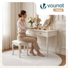 Tapis de salon poils ras doux antiderapant ф160cm uni crème - VOUNOT FR