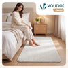 Tapis de salon poils ras doux antiderapant 120x160cm uni crème - VOUNOT FR