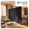 Paravent interieur separateur 3 panneaux autoportant pliable 262 x 30 x 173 cm Anthracite - VOUNOT FR