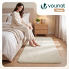 Tapis de salon poils ras doux antiderapant 120x160cm uni beige - VOUNOT FR