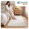 Tapis de salon poils ras doux antiderapant 120x160cm uni crème - VOUNOT FR