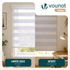 Lot de 2 Store enrouleur jour nuit double 90x150cm Blanc - VOUNOT FR