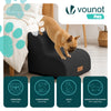Escalier pour chien et chat en mousse haute densite et housse lavable 40x40x30cm noir - VOUNOT FR