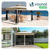 Tonnelle de jardin exterieure pliable avec moustiquaire Pop up 3.6x3.6m beige