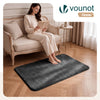 Tapis de salon poils ras doux antiderapant 80x150cm uni anthracite - VOUNOT FR