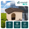 Maison pour chat chien plastique interieur exterieur 75x63x51cm Beige - VOUNOT FR