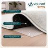 Tapis de salon poils ras doux antiderapant 60x180cm uni crème - VOUNOT FR