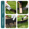 Lot de 10 Bordures de jardin acier galvanise avec pointes ancrages 106x18cm noir - VOUNOT FR