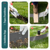 Lot de 10 Bordures de jardin acier galvanise avec pointes ancrages 106x18cm gris - VOUNOT FR