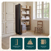 Paravent interieur separateur avec roue 4 panneaux autoportant pliable 228x 30 x 171 cm Anthracite - VOUNOT FR