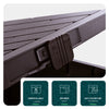 Coffre de Rangement Exterieur 126L en PP avec Système de Verrouillage 56x44x53CM Marron