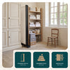 Paravent interieur separateur avec roue 4 panneaux autoportant pliable 228x 30 x 171 cm Beige - VOUNOT FR