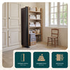 Paravent interieur separateur 4 panneaux autoportant pliable 228 x 30 x 164 cm Anthracite - VOUNOT FR