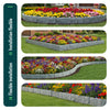 Bordure de jardin plastique PP imitation pierre 15m gris clair