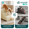 Escalier pour chien et chat en mousse haute densite et housse lavable 57x40x40cm beige - VOUNOT FR