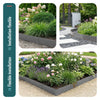 Lot de 10 Bordures de jardin acier galvanise avec pointes ancrages 106x18cm gris - VOUNOT FR