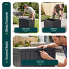 Coffre de Rangement Exterieur 126L en PP avec Système de Verrouillage 56x44x53CM Anthracite