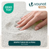 Tapis de salon poils ras doux antiderapant 60x180cm uni crème - VOUNOT FR