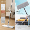 Balai microfibre et Seau Essoreur avec 6 serpillères Réutilisables Balai Plat Double compartiment blanc